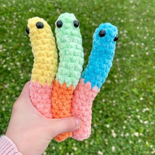 Crochet Gummy Worm Handmade
