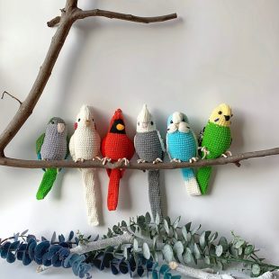 Crochet parrot, Handmade parrot, Stuffed animals, Amigurumi