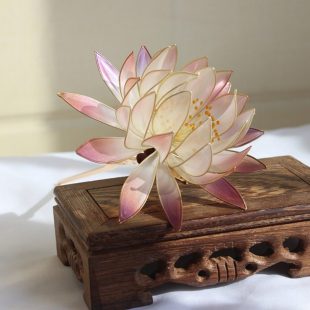 Japanese Kanzashi Handmade Sakae Lotus Flower